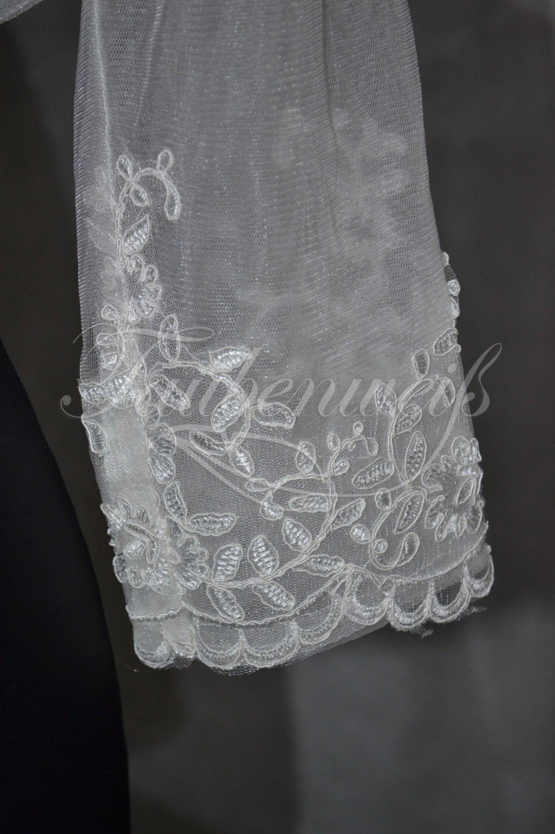 BrautBolero J0002 aus Tüll und Spitze mit 3/4Arm