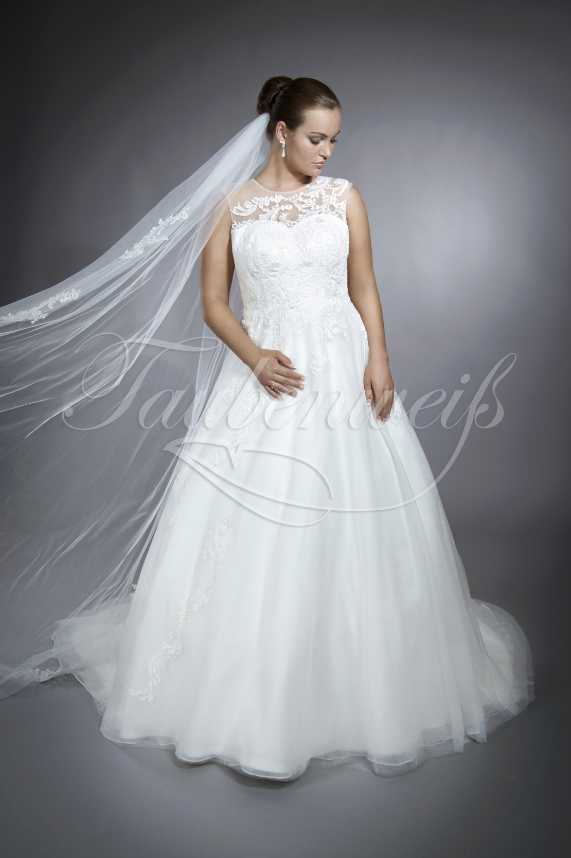 Brautkleid Tw0080b In A Linie Mit Tattoo Spitze