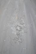Brautkleid B0013 - Brautkleid Prinzessin Tüll Spitze 3/4-Arm Rundhals Glitzer Schnürung 2