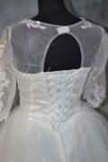 Brautkleid B0013 - Brautkleid Prinzessin Tüll Spitze 3/4-Arm Rundhals Glitzer Schnürung 5