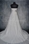 Brautkleid B0017 - Brautkleid Chiffon Spitze Herzausschnitt Schnürung Schleppe 3