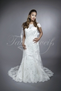 Brautkleid TW0133B - Trompete Cap-Ärmel Spitze Perlen zeitlos sinnlich Schleppe 1