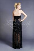 Abendkleid TW0032A - Abendkleid Spitze schwarz transparent durchsichtig sexy trägerlos 3