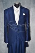 Anzug A0005 - Größe L Bräutigam Gehrock royalblau einreihig Mischgewebe Wolle Polyester 1