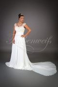 Brautkleid TW0001B - Empire Chiffon abnehmbare Schleppe Umstandsbrautkleid 1