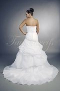 Brautkleid TW0041B - Organza Spitze Perlen Drapierung Schnürung 3