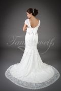 Brautkleid TW0081B - Meerjungfrau Spitze Perlen Schleife tiefer Rücken sexy Boho 3