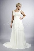 Brautkleid TW0093B - Empire Umstandsbrautkleid Schwangere Chiffon Spitze Schleife 1