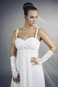 Brautkleid TW0121B - Empire Umstandsbrautkleid Schwangere Chiffon Perlen Träger 2