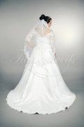 Brautkleid TW0161B - Übergröße Plus XXL Große Größe Satin Spitze Perlen 3/4-Arm 3