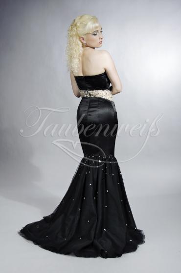 Abendkleid TW0010A - Abendkleid schwarz transparent Perlen und Pailleten sexy gewagt 3