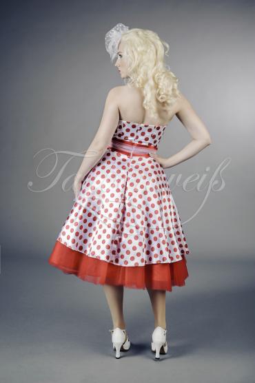 A2015-06 - 50s Abendkleid mit Polka Dots rot weiß 3
