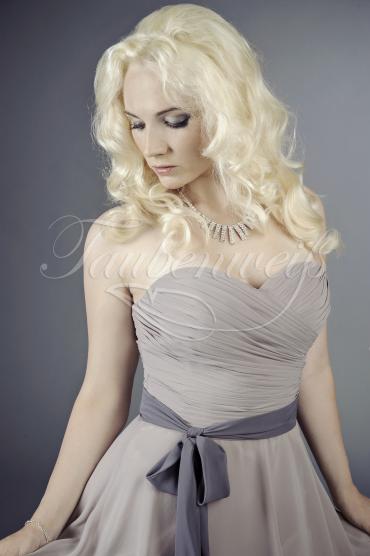 Abendkleid TW0014A - Abendkleid kurz malve Herzausschnitt Taillenband Brautjungfernkleid 2