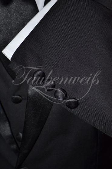 Anzug A0001 - Größe L Bräutigam schwarz 2reihig Mischgewebe Wolle Polyester 4