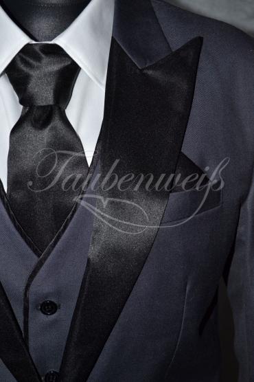Anzug A0003 - Größe L Bräutigam dunkelblau einreihig Mischgewebe Wolle Polyester 3