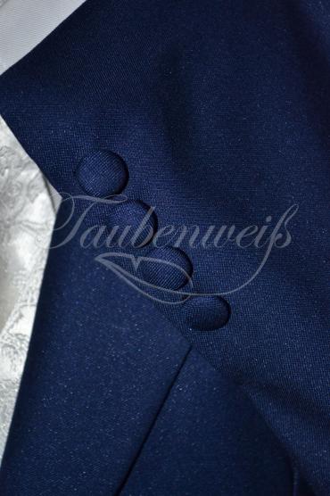Anzug A0005 - Größe L Bräutigam Gehrock royalblau einreihig Mischgewebe Wolle Polyester 5