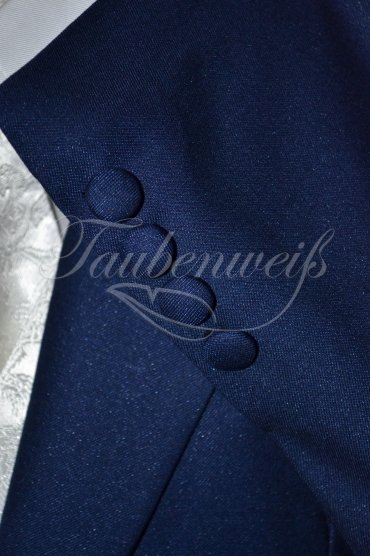 Anzug TW0006AN - Bräutigam Gehrock royalblau elfenbein einreihig Mischgewebe Wolle Polyester 4
