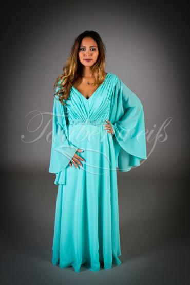 A2017-EM03 - Brautjungfernkleid Brautmutter lang Trompetenärmel