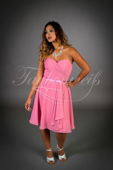 Brautjungfernkleid TWSP05 - Brautjungfernkleid pink trägerlos Herzausschnitt