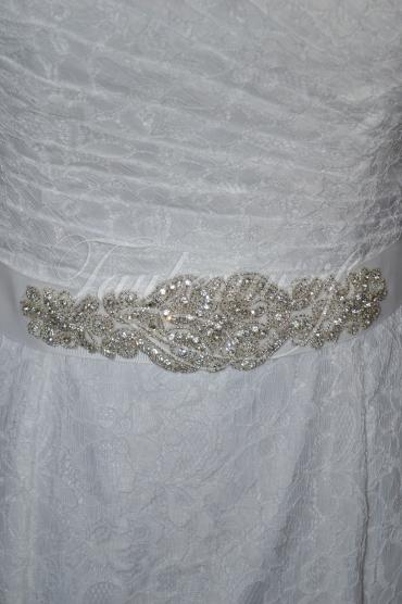 Brautkleid B0001 - Brautkleid Meerjungfrau Spitze Glitzerband Schleppe Schnürung 2