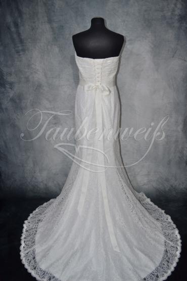 Brautkleid B0001 - Brautkleid Meerjungfrau Spitze Glitzerband Schleppe Schnürung 5