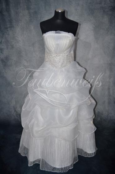 Brautkleid B0028 - Brautkleid A-Linie Organza Spitze ohne Schleppe 1