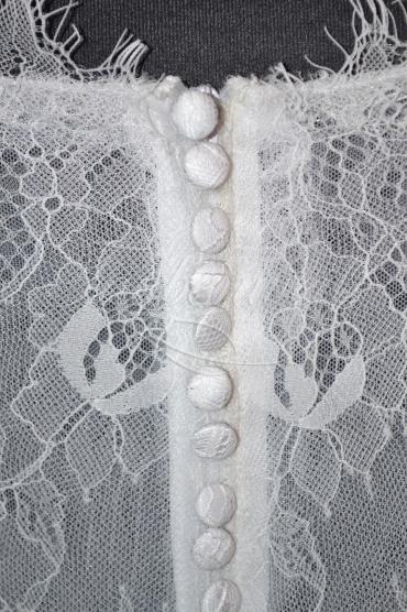 Brautkleid Nr. 26 - Brautkleid Nr. 26 A-Linie Tüll Spitze Schleppe Knöpfe große Größe 5