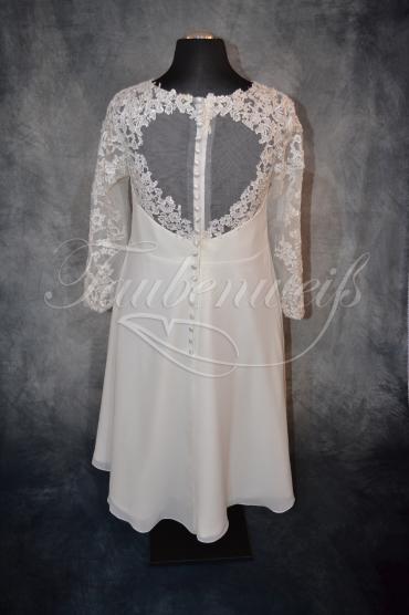 Brautkleid Nr. 27 - Brautkleid Nr. 27 wadenlang Chiffon lindgrün Plus Size große Größe Ärmel Spitze 4