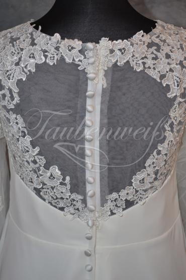 Brautkleid Nr. 27 - Brautkleid Nr. 27 wadenlang Chiffon lindgrün Plus Size große Größe Ärmel Spitze 5