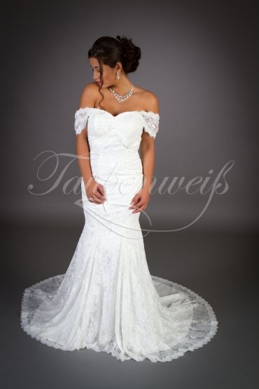 Brautkleid TW0060B - Meerjungfrau Spitze tiefer Rücken sexy Off-shoulder-Träger Boho