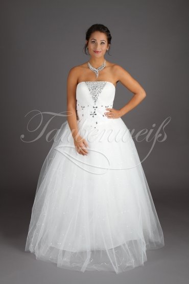 Brautkleid TW0114B - Prinzessin Tüll Glitzer Strass ohne Schleppe