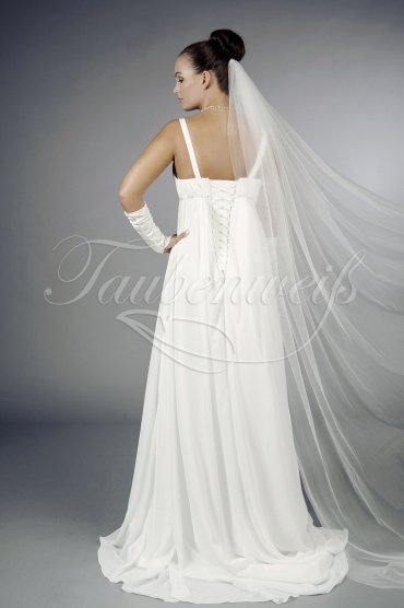 Brautkleid TW0121B - Empire Umstandsbrautkleid Schwangere Chiffon Perlen Träger 3