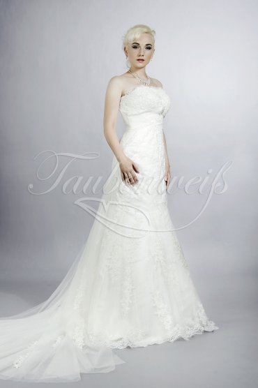 Brautkleid TW0152B - Trompete edle Venedig Spitze Tüll abnehmbare Schleppe