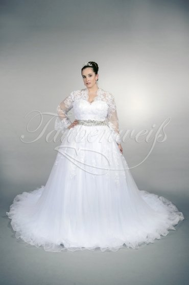Brautkleid TW0154B - Übergröße Plus XXL Große Größe Tüll Organza Spitze Strass