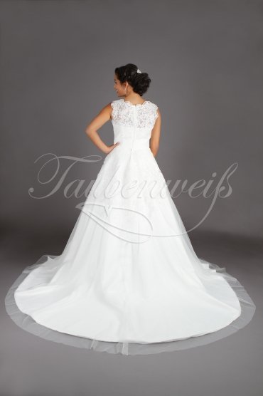 Brautkleid TW0180B - 2 in 1 kurz und lang abnehmbarer Rock Spitze Schleppe 4